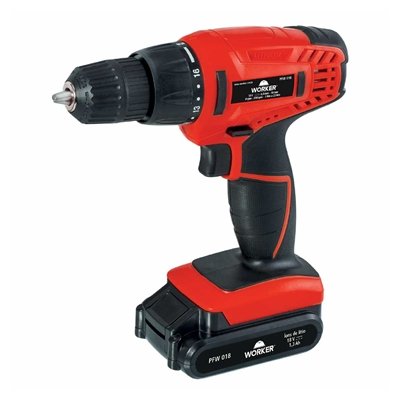 Parafusadeira Furadeira A Bateria 18v Bivolt Kit 17 Peças Na