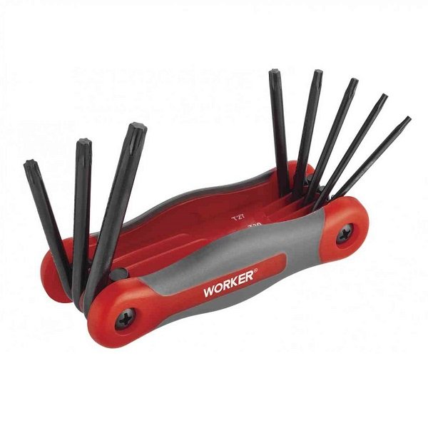 Jogo Torx Macho Tipo Canivete T9 A T40 8 Peças 140988 Worker