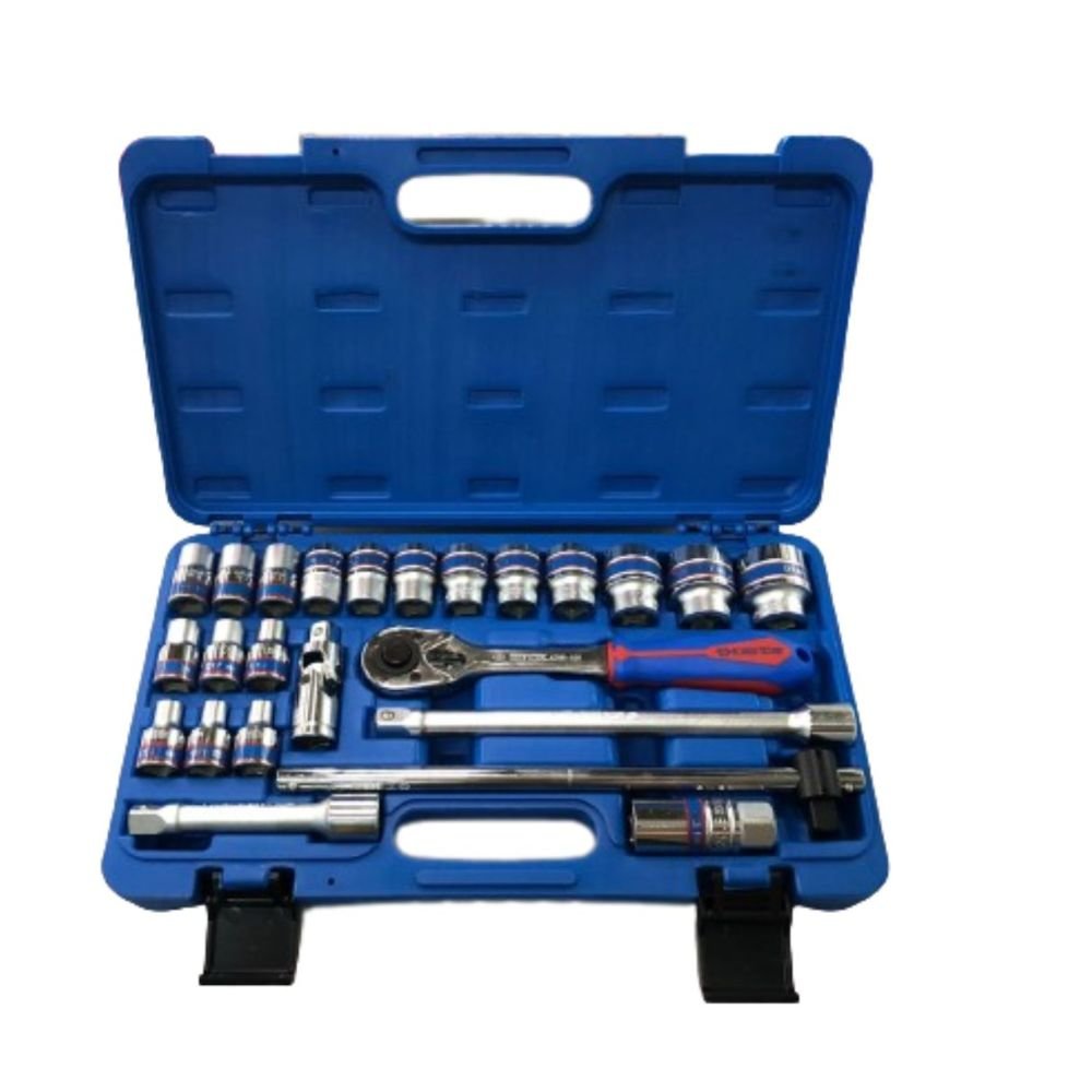 Jogo de Soquete 1/2 Sextavado Curto 24 Peças na Maleta St4528mr