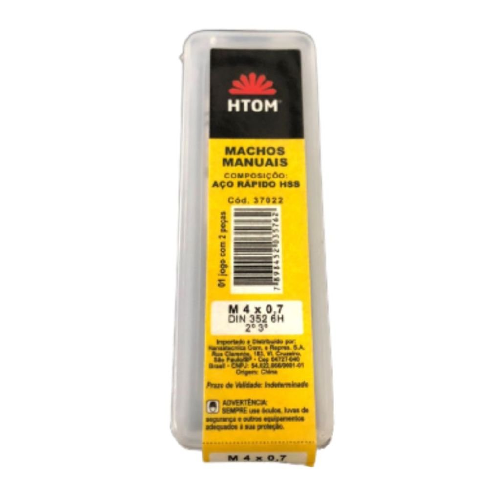 Kit De Macho Manual M4 X 0,7 Passe 2º 3º D352 37022 Htom Hansatecnica