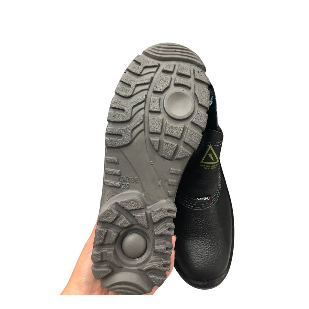 Botina de Segurança N 40 Elástico Couro Biqueira Pvc Preta