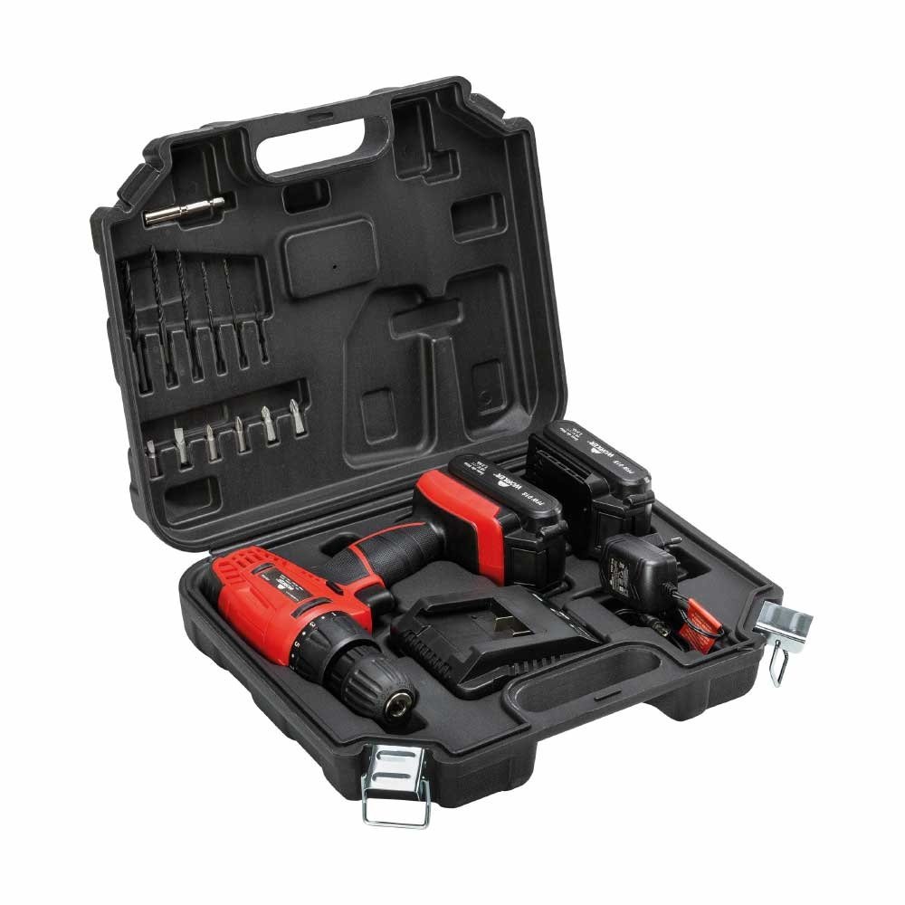 Parafusadeira Furadeira A Bateria 18v Bivolt Kit 17 Peças Na