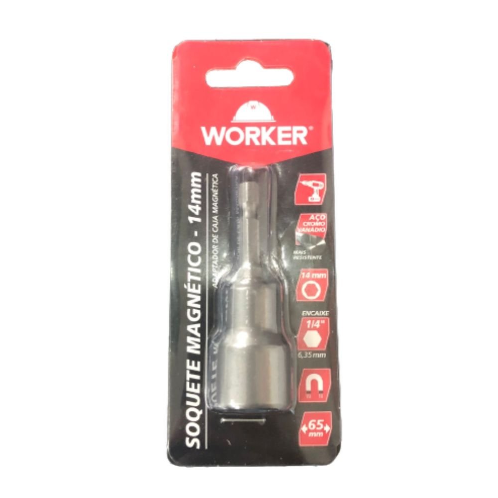 Soquete Magnético 1/4 X 14 Mm 725161 Worker