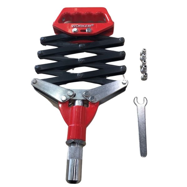 alicate rebitador manual sanfona 3 2 a 6 4 mm 5 bicos 142778 worker