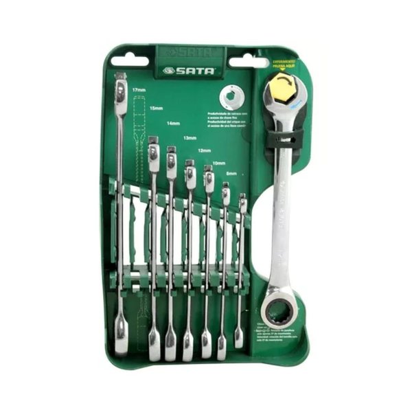 jogo de combinada 08 a 19 mm tipo catraca nas duas pontas sp