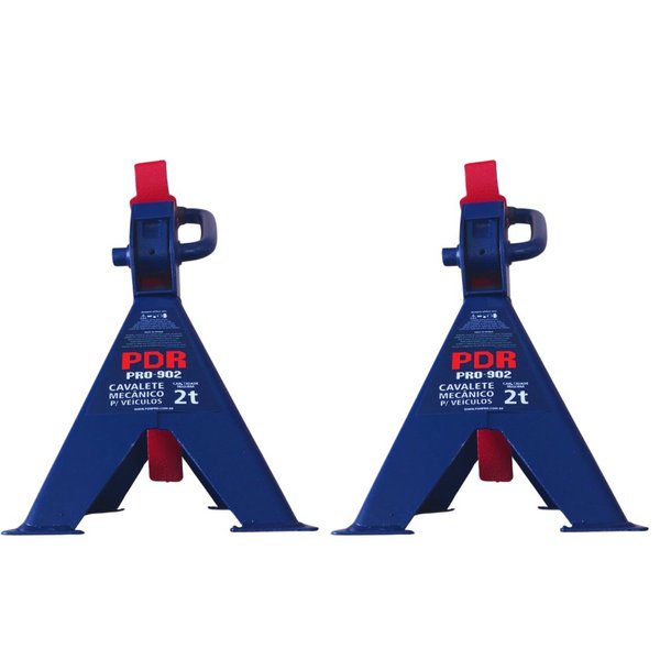 cavalete de seguranca automotivo 2 toneladas 1 par azul modelo catracado pro902 ldr