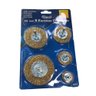 jogo escova de aco circular 6 mm com haste 5 pecas 1683 western
