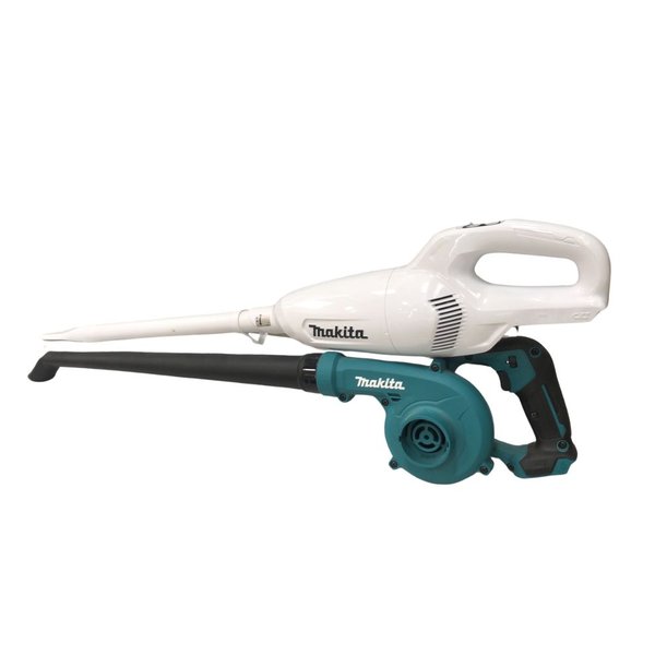 kit aspirador de po e soprador de folhas a bateria 12 v com carregador e bateria clx248 makita 6