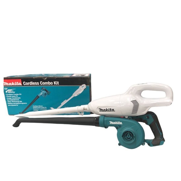 kit aspirador de po e soprador de folhas a bateria 12 v com carregador e bateria clx248 makita 9