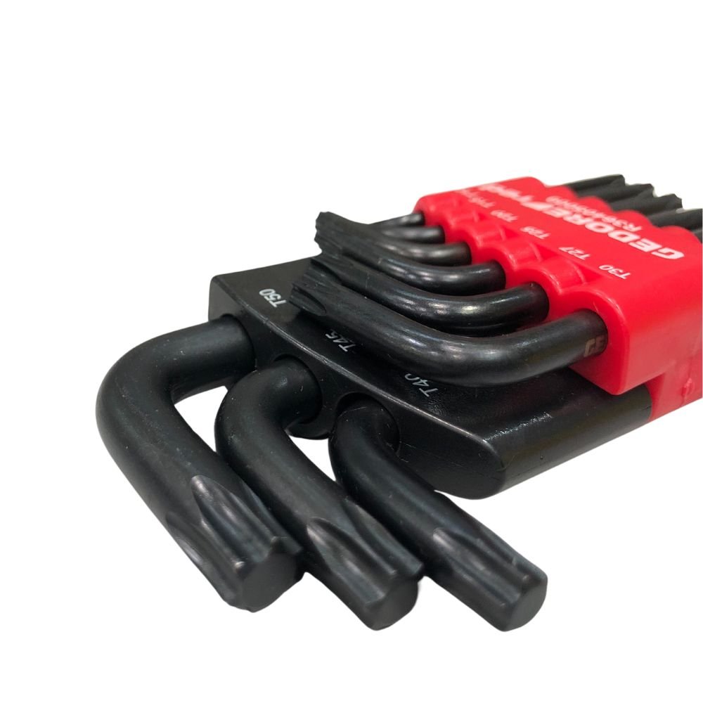 Jogo Allen Torx T10 A T50 Perfil Curta 9 Peças R36405009 Gedore Red