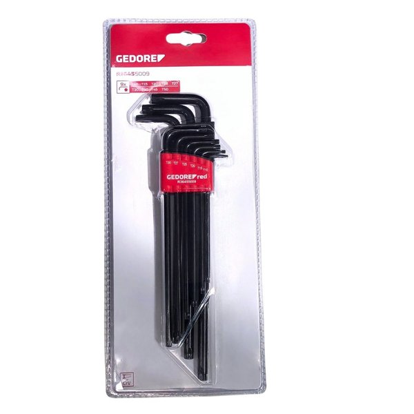 jogo allen torx t10 a t50 perfil longa 9 pecas r36455009 gedore red 6