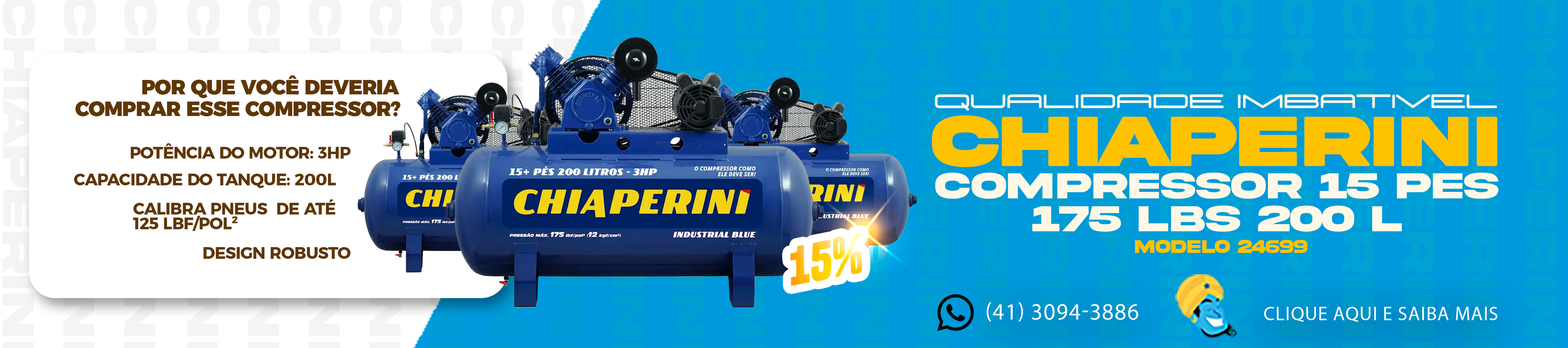 compressor linha blue 24699 10 pes chiaperini