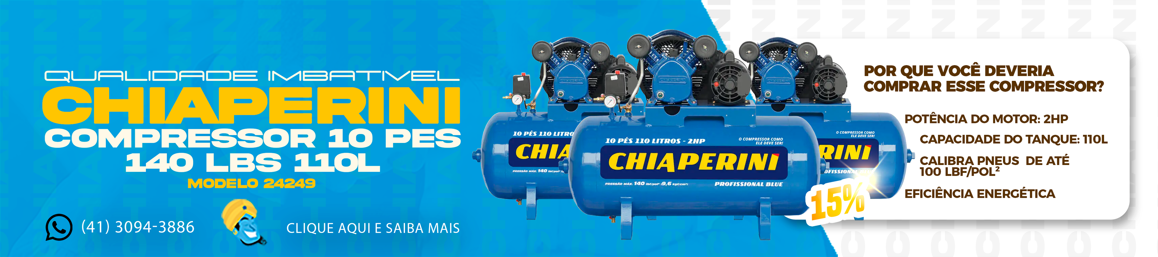 compressor linha blue 24249 10 pes chiaperini
