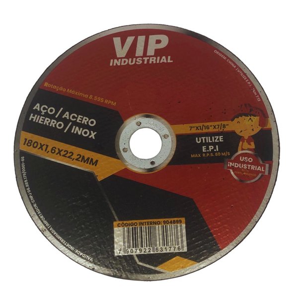 disco de corte para aco ferro e inox 7 pol 904899 vip
