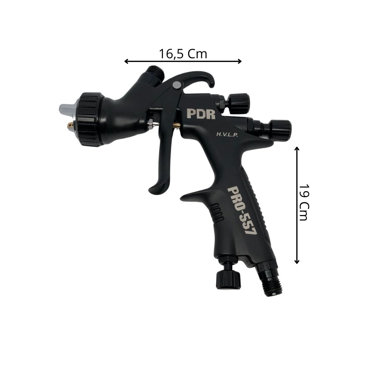 Pistola De Pintura Gravitacional Hvlp Bico 1.3 Mm 600 Ml Pro557