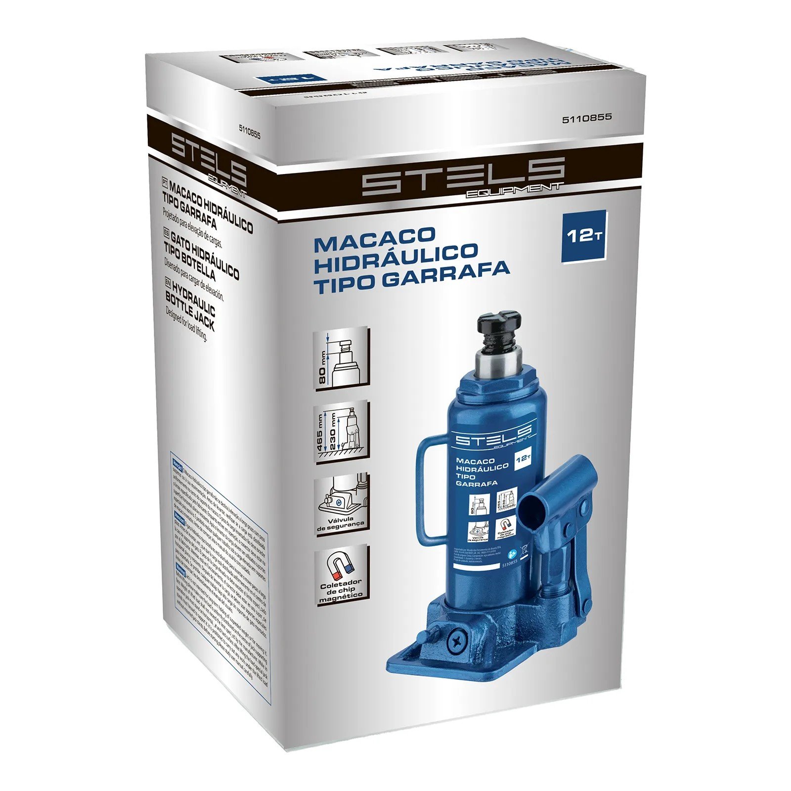 Macaco Hidraulico Garrafa 12 Ton 5110855 Stels-Mtx