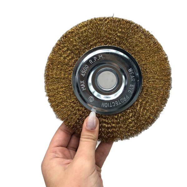 Escova De Aço Circular Para Esmeril 6 Pol Furo 22 Mm M14 746649 Mtx