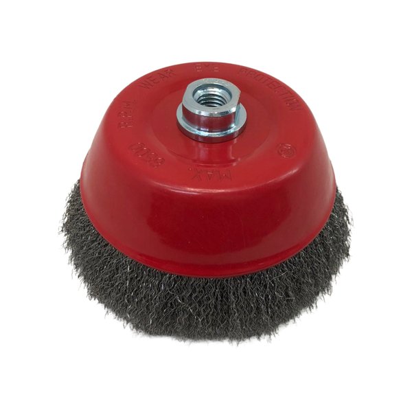 Escova de Aço Tipo Copo Torcida 6 Pol 152 Mm Rosca M14 982075 Worker