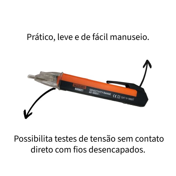 Teste De Voltagem Detector Caneta 90 A 1000 V 660021 Harden