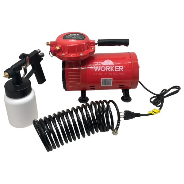 ﾄﾞﾚｯｻｰ(No:1250275) Motocompressor Tipo Tufão Ar Direto 50 Libras Com Kit Bivolt