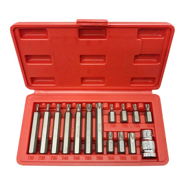 Jogo De Bits torx T20 A T55 15 Peças Na Maleta 266769 Worker