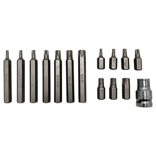 Jogo De Bits torx T20 A T55 15 Peças Na Maleta 266769 Worker